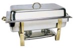 Chafer, 8 Quart with Gold Trim