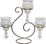Centerpiece, Scroll with Three Glasses